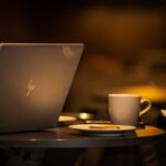 laptop, coffee, cookies